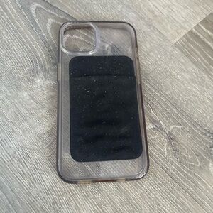 Transparent Phone Case with Black Card Holder